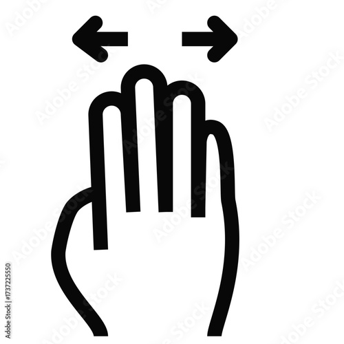 Hand gesture for swipe