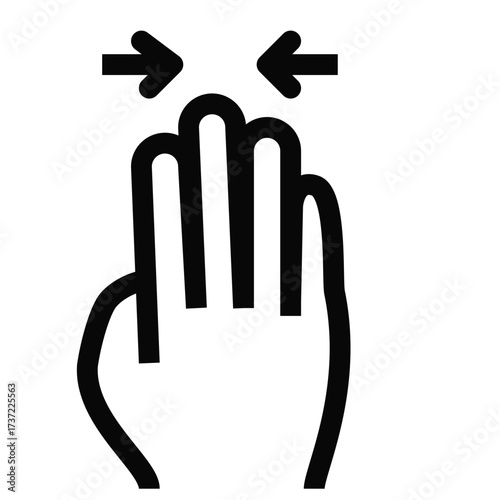 Three finger pinch gesture