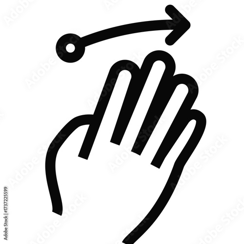 Finger Swipe Gesture Icon