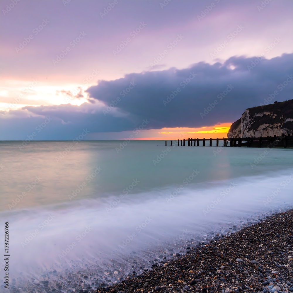 Fototapeta premium Coastline at sunset