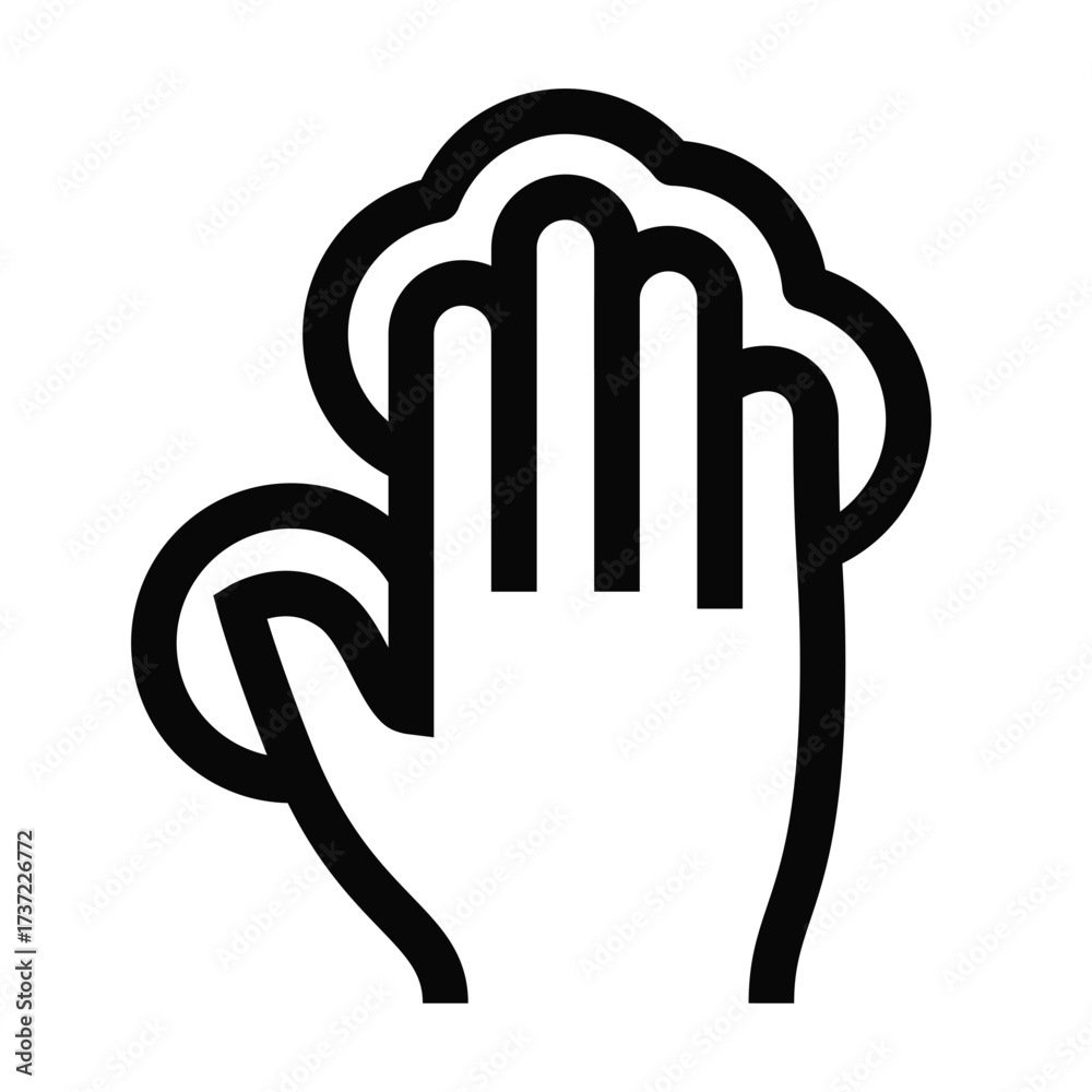 Obraz premium Soapy hand cleaning