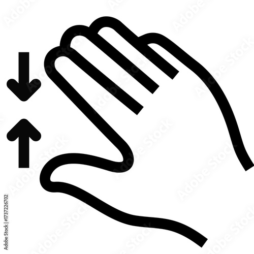 Pinch Zoom Hand Gesture Icon