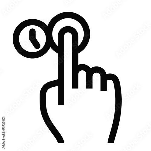 Tap and time icon