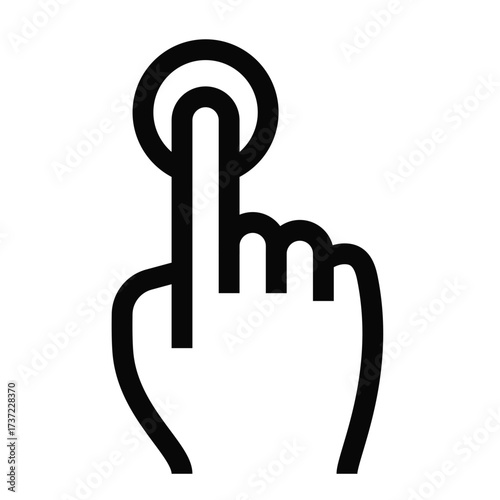 Finger tap gesture icon