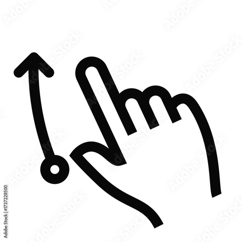 Swipe Up Gesture Icon