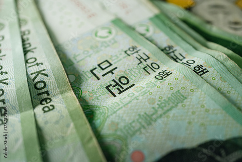 Принти на полотні 10000 Korean Won Bill Macro - South korea money