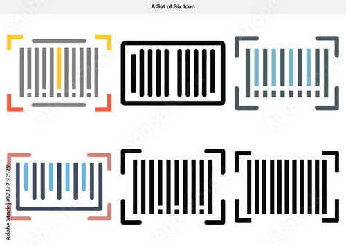 Barcode Icon Set Versatile Vector Graphic for Modern Applications