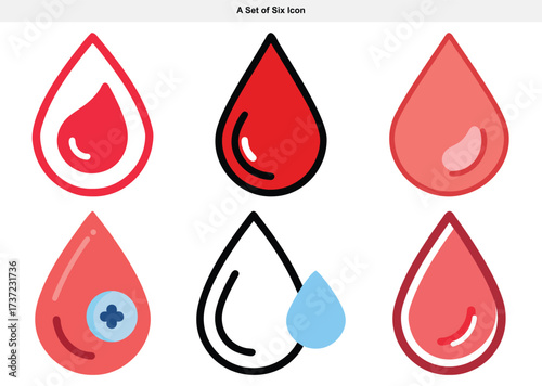 Blood Donation Icons Collection Diverse Medical and Health Symbols