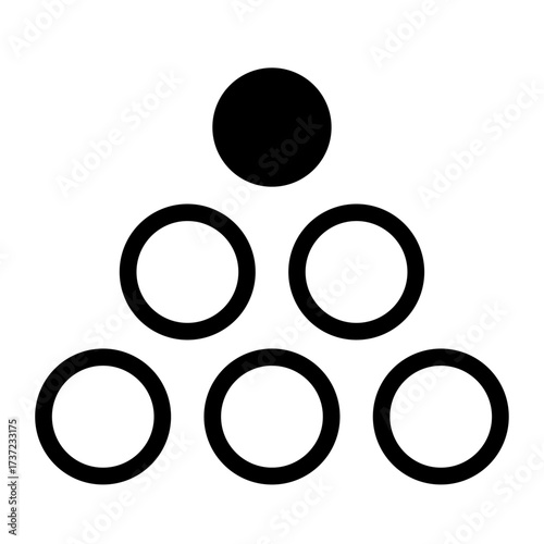 Pyramid Stability Line Icon of Dynamic and Static Balance Icon Set