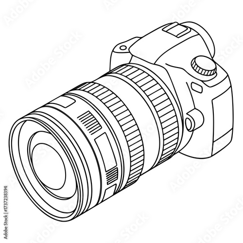Vector art of camera lens