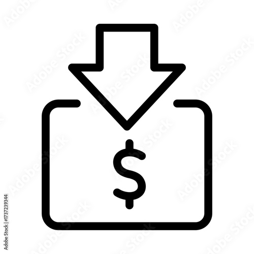 Revenue Download Line Icon of Conversion Rates Icon Set