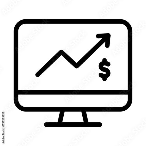 Performance Growth Line Icon of Conversion Rates Icon Set