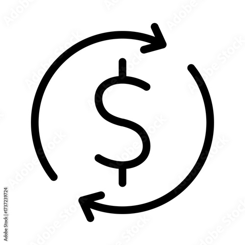 Revenue Cycle Line Icon of Sales Pipeline Icon Set
