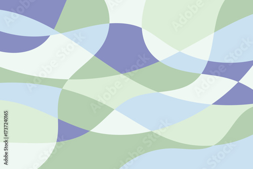 peaceful abstract wavy background of overlapping gently curve shapes cool pastel.