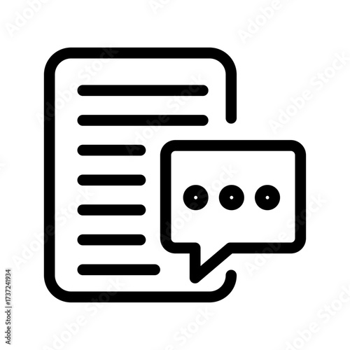 Blog Comments Line Icon of Blog Design Icon Set