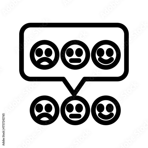 NPS Survey Scale Line Icon of Net Promoter Score Icon Set