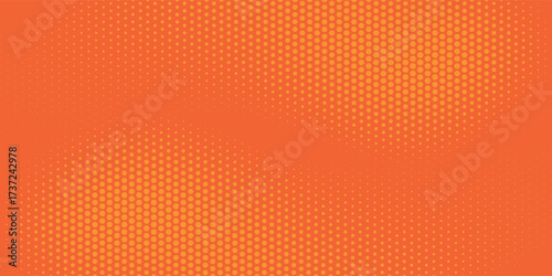 sunny halftone orange color pattern gradient texture with technology digital background. eps 10