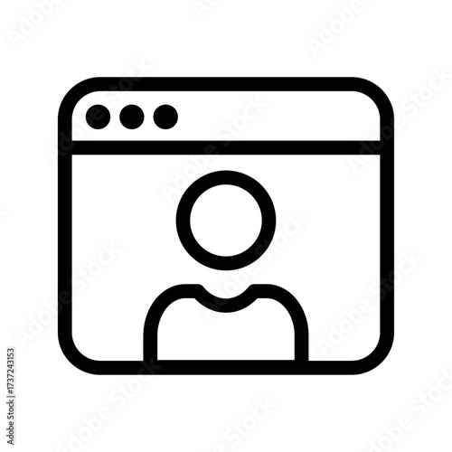 Account Access Line Icon of Account Management Icon Set