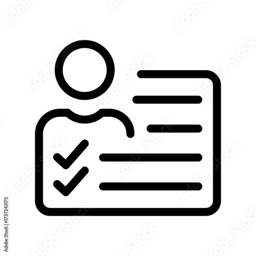 Account Records Line Icon of Account Management Icon Set