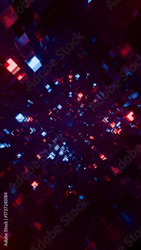 Gateway To The Future Of Digital Information, a stunning concept blending technology and imagination, ideal for futuristic ads, digital media, creative branding, and innovative 3D render projects.