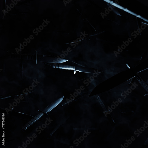 Knife Flies In The Darkness