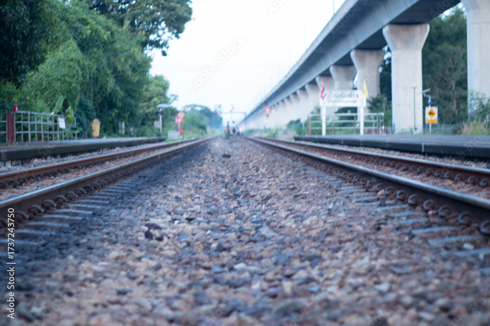 Obraz premium Thai trains have a long history, providing convenient travel for suburban Thais.