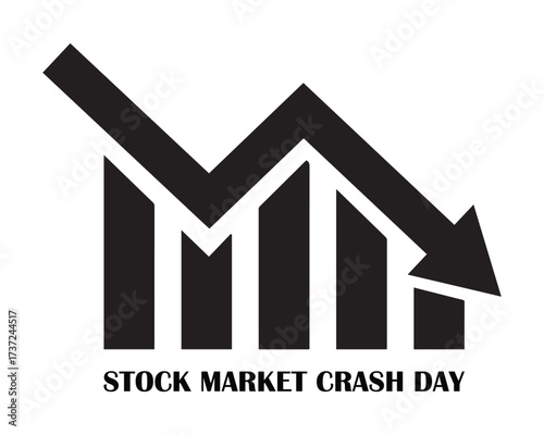 Stock Market Crash Day. Suitable for greeting card, poster and banner.