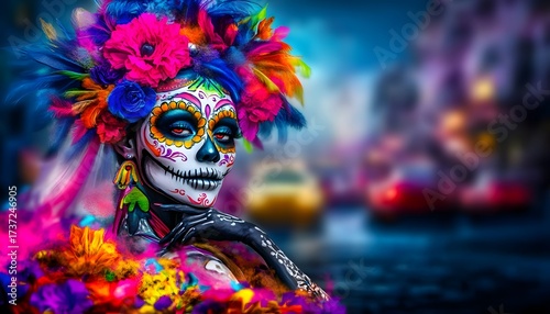 Colorful Catrina, Dia de los Muertos.