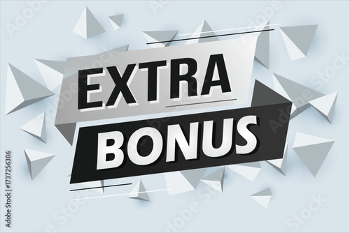 extra bonus word concept vector illustration with lines 3d style for social media landing page, template, ui, web, mobile app, poster, banner, flyer, background, gift card, coupon, label, wallpaper 