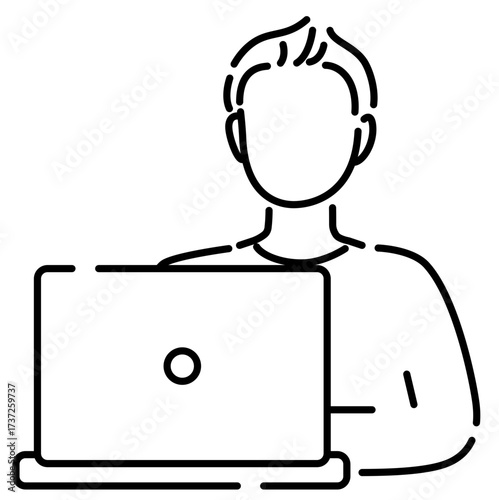 パソコンを操作するエンジニア男性やスタートアップ企業社員やIT企業社員