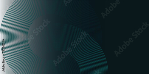 Elegant modern dark blue to light blue and green gradient background circle
