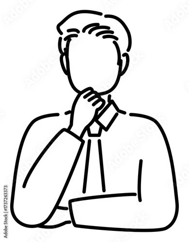 悩む会社員や教師やお父さん