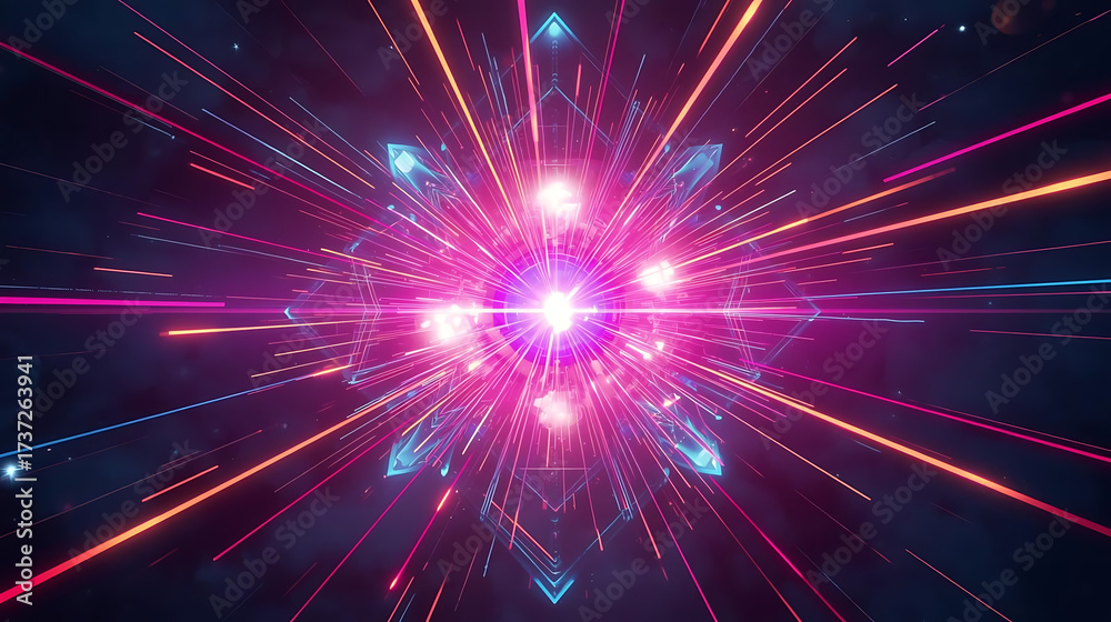Obraz premium Radiant Abstract Explosion