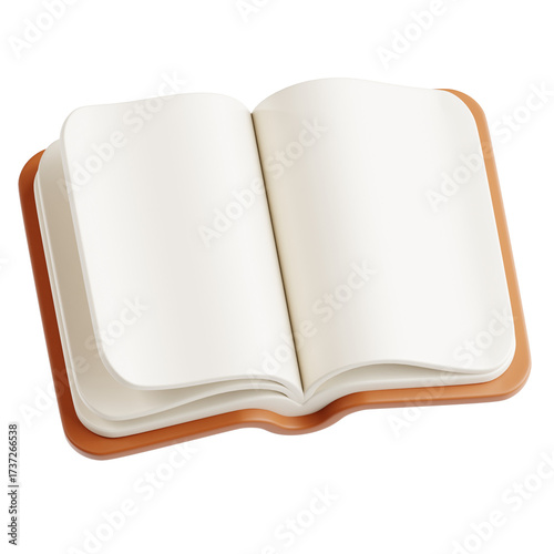 3D illustration Open Book Spread
