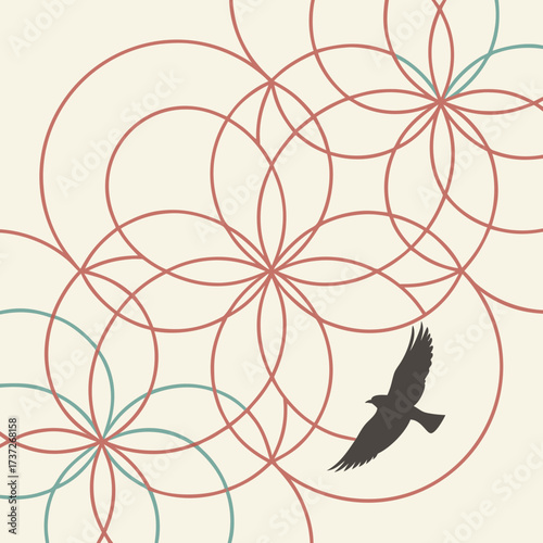 Minimalist Abstract Orbital Circles