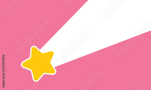 Background illustration of shooting stars with negative space and copy space. Abstract Falling Star.