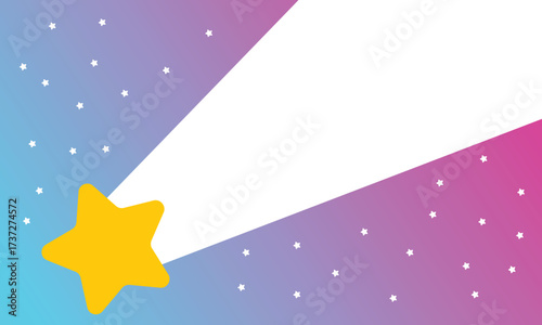 Background illustration of shooting stars with negative space and copy space. Abstract Falling Star.