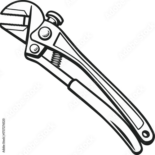 vector illustration of a plier