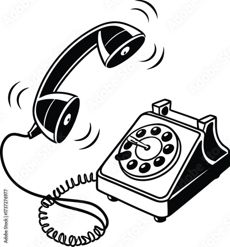 retro phone vector illustration