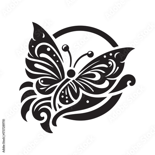 black siluet tatto running and animals