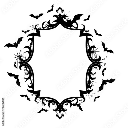 Gothic Frame with Skulls
