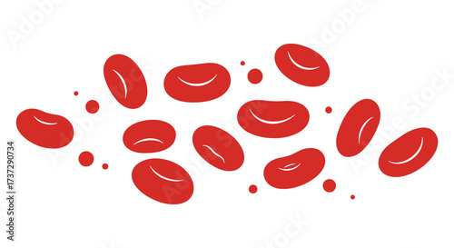 Illustration of red blood cells and platelets medical and biological concepts