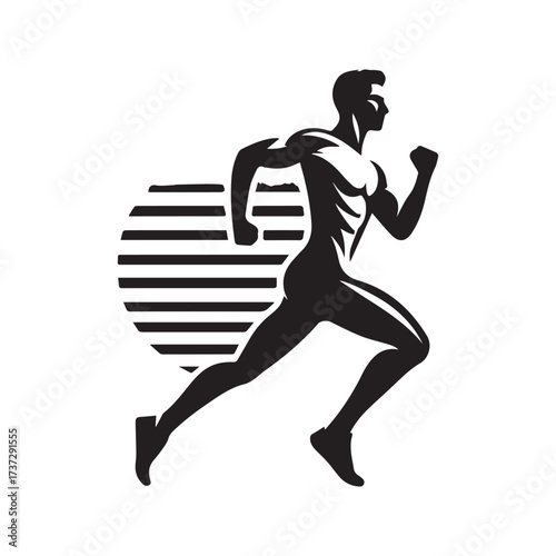 black siluet tatto running and animals