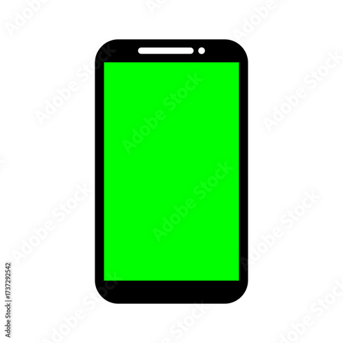 handphone green screen vector design illustration