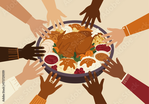 Thanksgiving Togetherness and Gratitude Concept