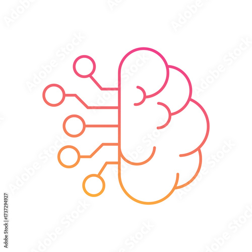 Machine Learning  Gradient Outline Icon