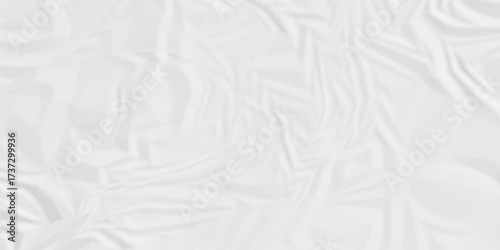 White paper wrinkled texture for background space. Rough white paper. Paper texture, recycled creased paper background.	