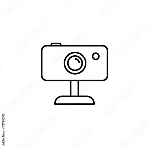 Webcam Icon – Camera Symbol for Video Call, Streaming, and Online Communication