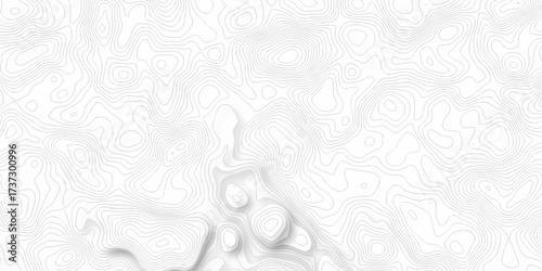 white topography map geography relief diagram texture design. Topography white background and black line world map texture design. Lines Topographic contour lines grid map seamless pattern.	