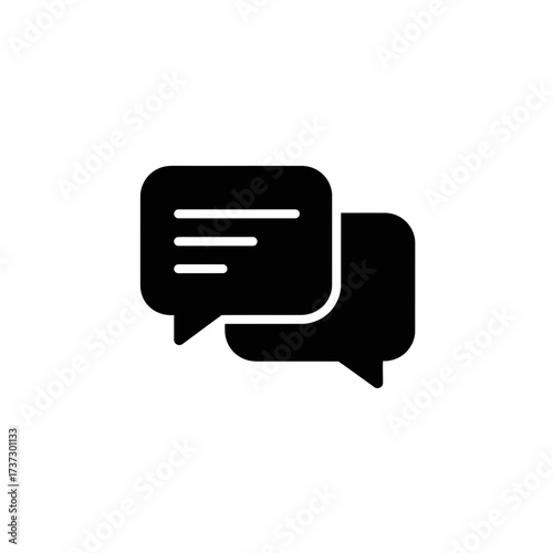 Chat Message Icon – Speech Bubble Communication Symbol for Text, Conversation, and Social Media
